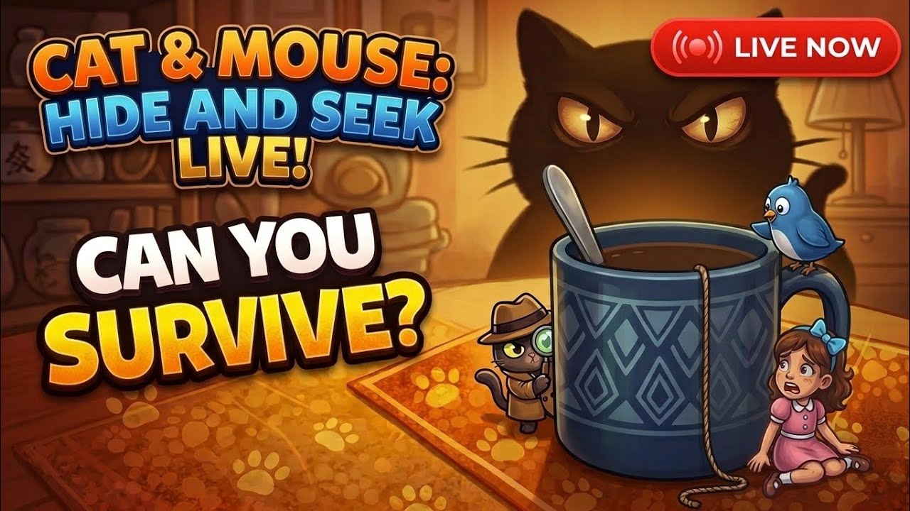 🔴 Can You Really Escape? 🤯 | Hide And Seek Cat Challenge #live #shortslive