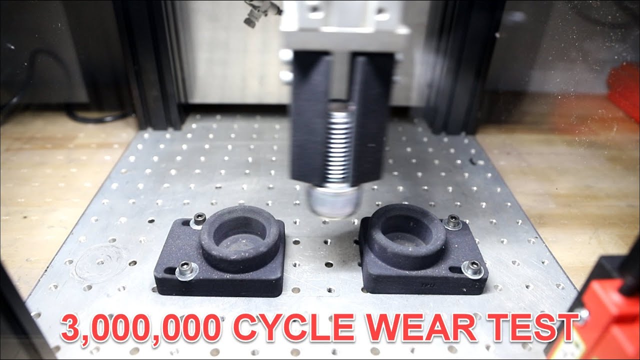 3D Printed parts extreme wear testing