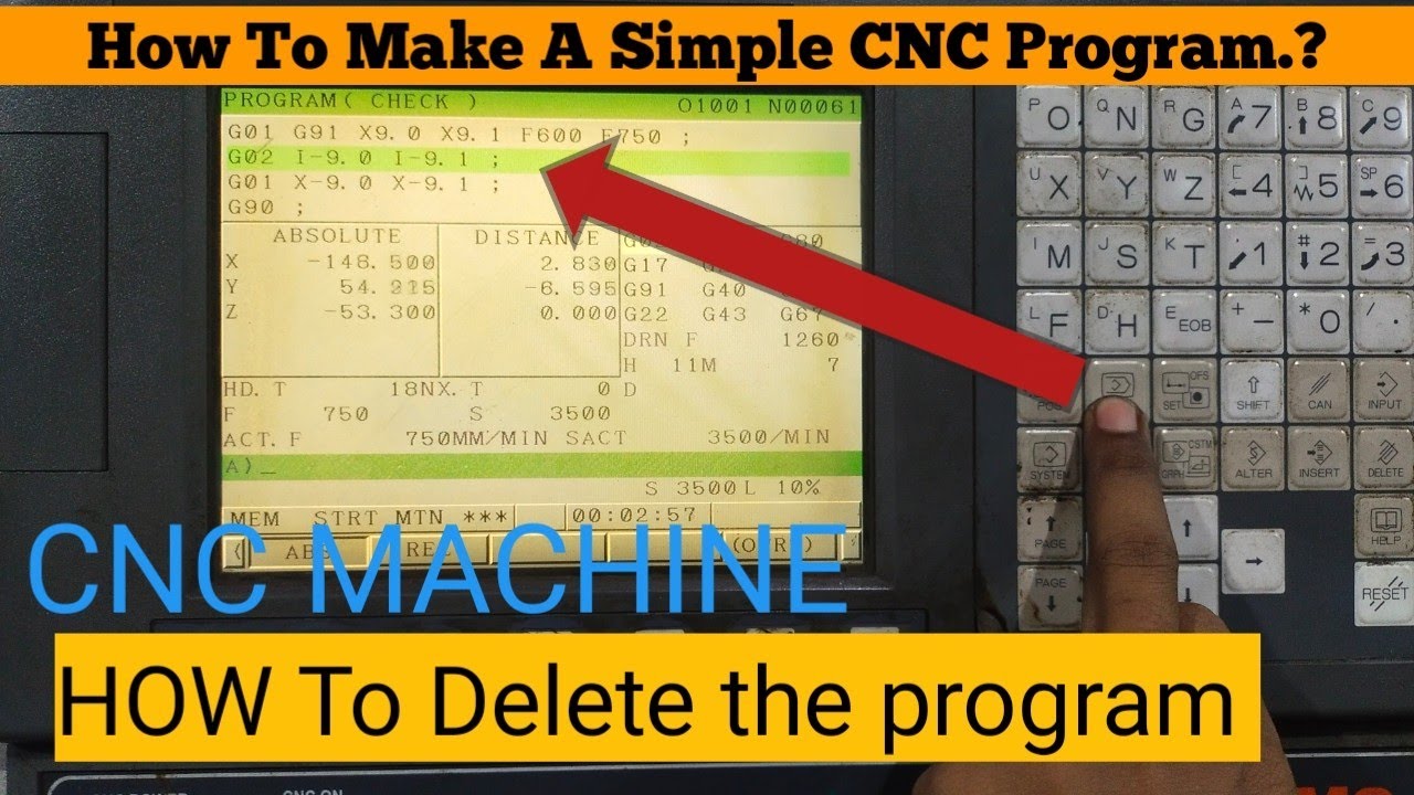 How To Make A Simple CNC Program தமிழ் ?! / How to Delete the program..?! / Mech life Tamil