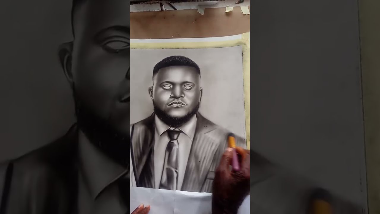Realistic pencil portrait drawing day 3 #art #drawing #realistic