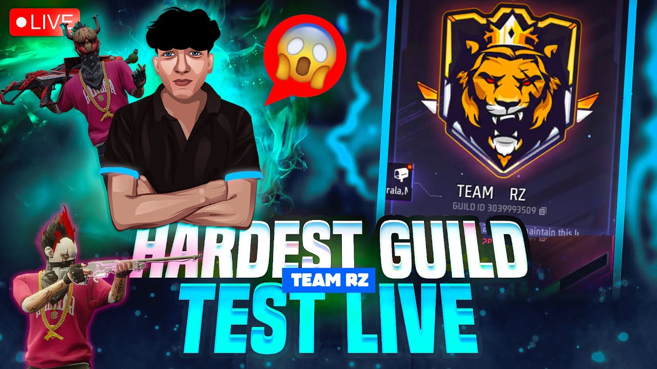 TEAM RZ GUILD TEST | FREE FIRE MALAYALAM LIVE