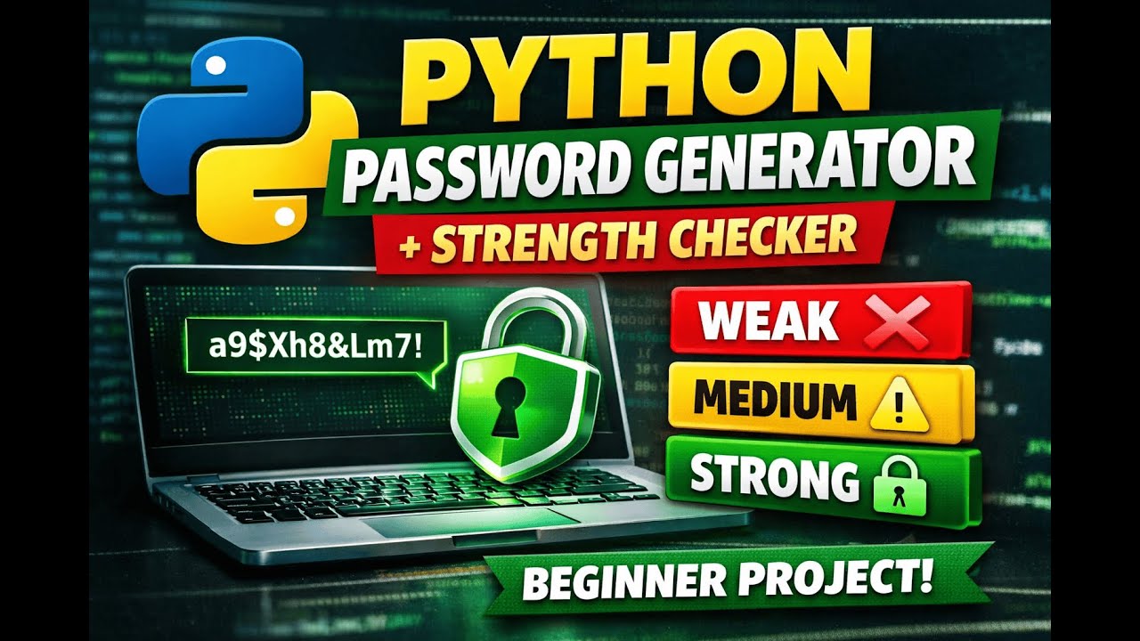 Python Password Generator with Strength Checker | Beginner Project