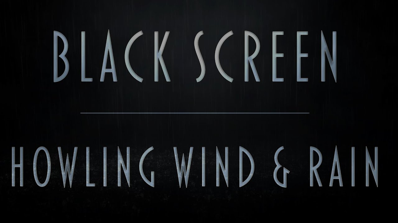 Howling Wind & Rain Sounds | Pure Black Screen For Uninterrupted Sleep | Fall asleep fast | 8Hrs