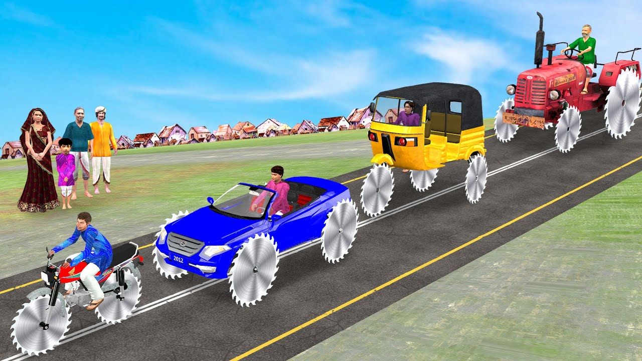 सॉ पहिया वाहन Big & Small Saw Wheels Vehicles Moral Stories Hindi Kahaniya New Funny Comedy Video