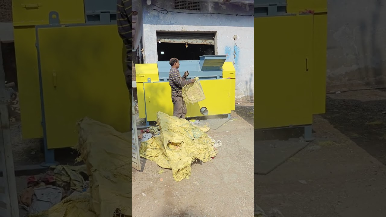 PP Rafiya bags cutting dust cleaning machine ( Dry washing) 6377519157 #hm #machine #recycle #new