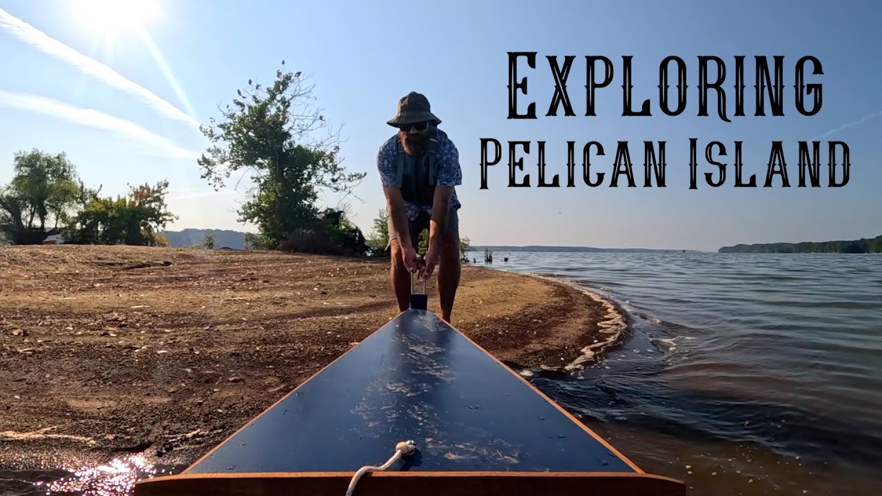 Paddling my DIY Wooden Punt to an Island