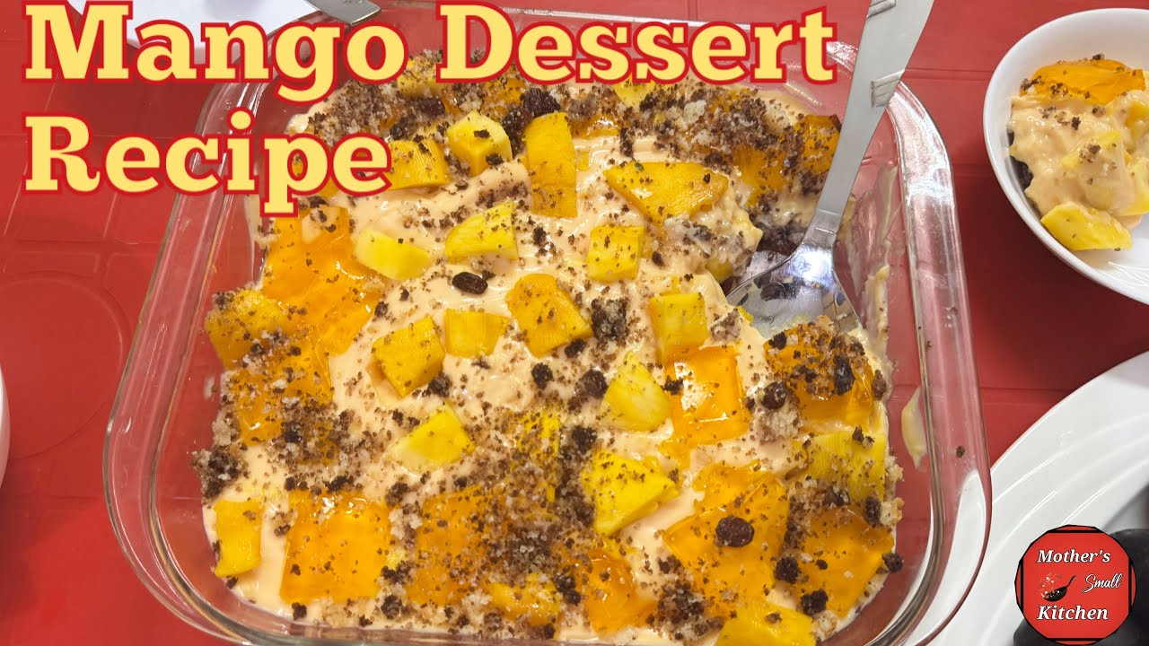 Mango Cake and Custard Dessert | New Mango Dessert Recipe | Mother’s Small Kitchen |