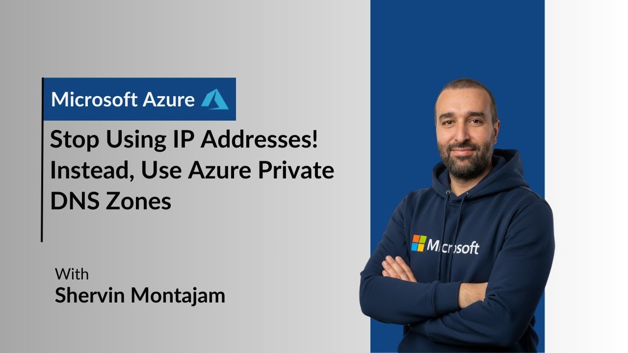 Stop using private IP addresses! Instead, use Azure private DNS Zones