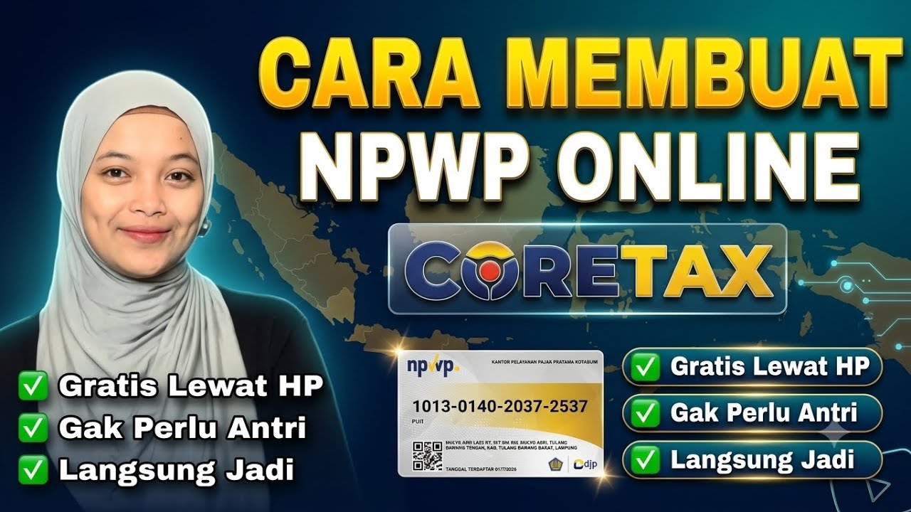 CARA MEMBUAT NPWP ONLINE LEWAT CORETAX TERBARU 2026 GRATIS LEWAT HP