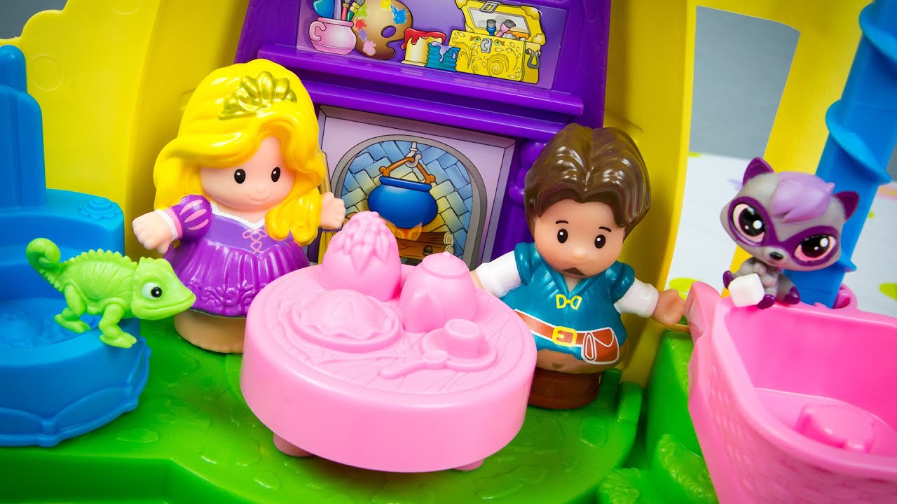 Fisher-Price Little People Disney Princess Rapunzel's Tower Tangled Toys Rapunzel Flynn Rider