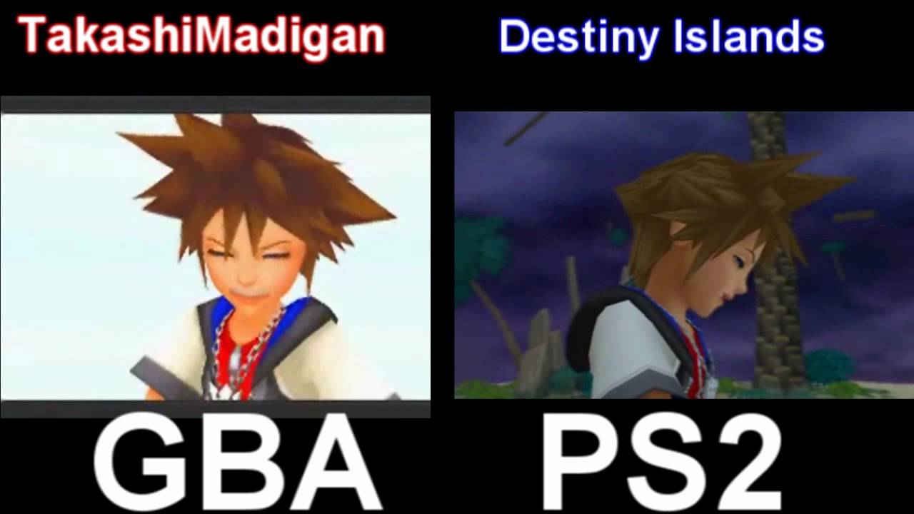 Kingdom Hearts Chain of Memories Cutscene Comparison