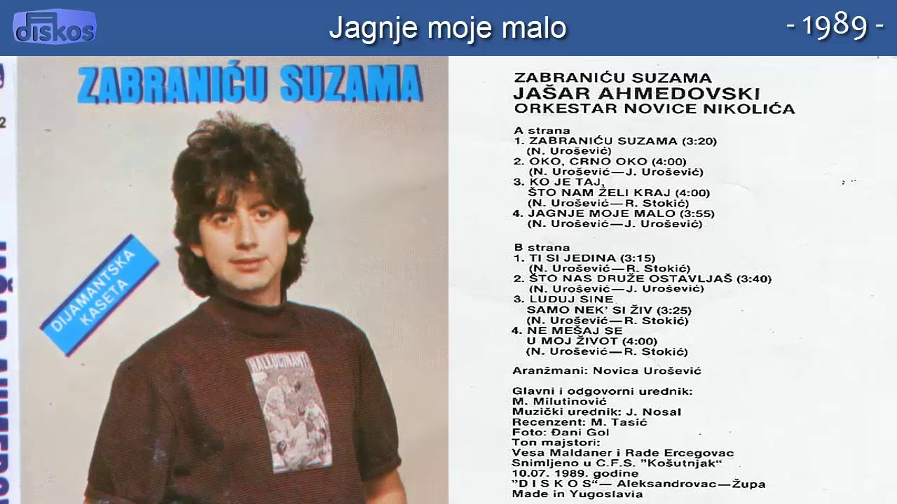 Jasar Ahmedovski - Zabranicu suzama - (Audio 1989) - CEO ALBUM