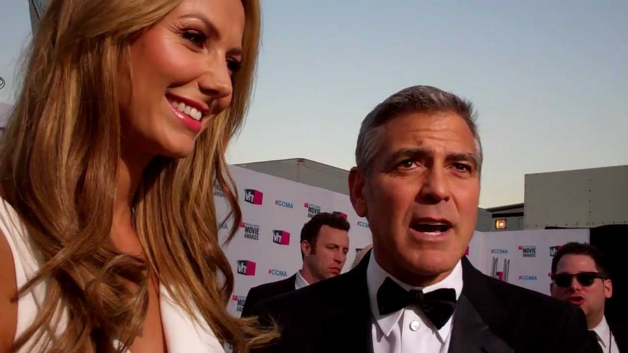 Джордж Клуни и Стейси Киблер на церемонии вручения премии Critics Choice Awards 2012