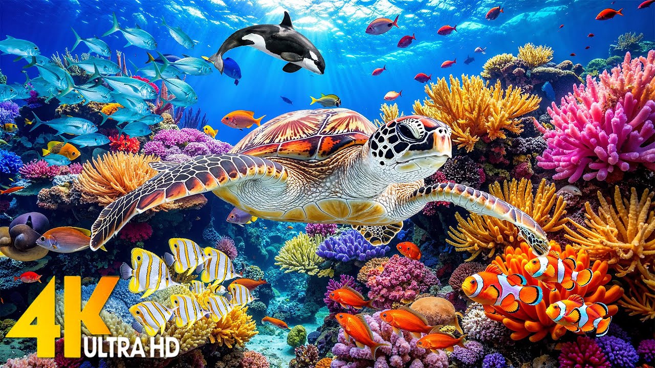 Underwater Wonders 4K - Dive Deep and Marvel at Sea Animal in The Best 4K ULTRA HD Aquarium