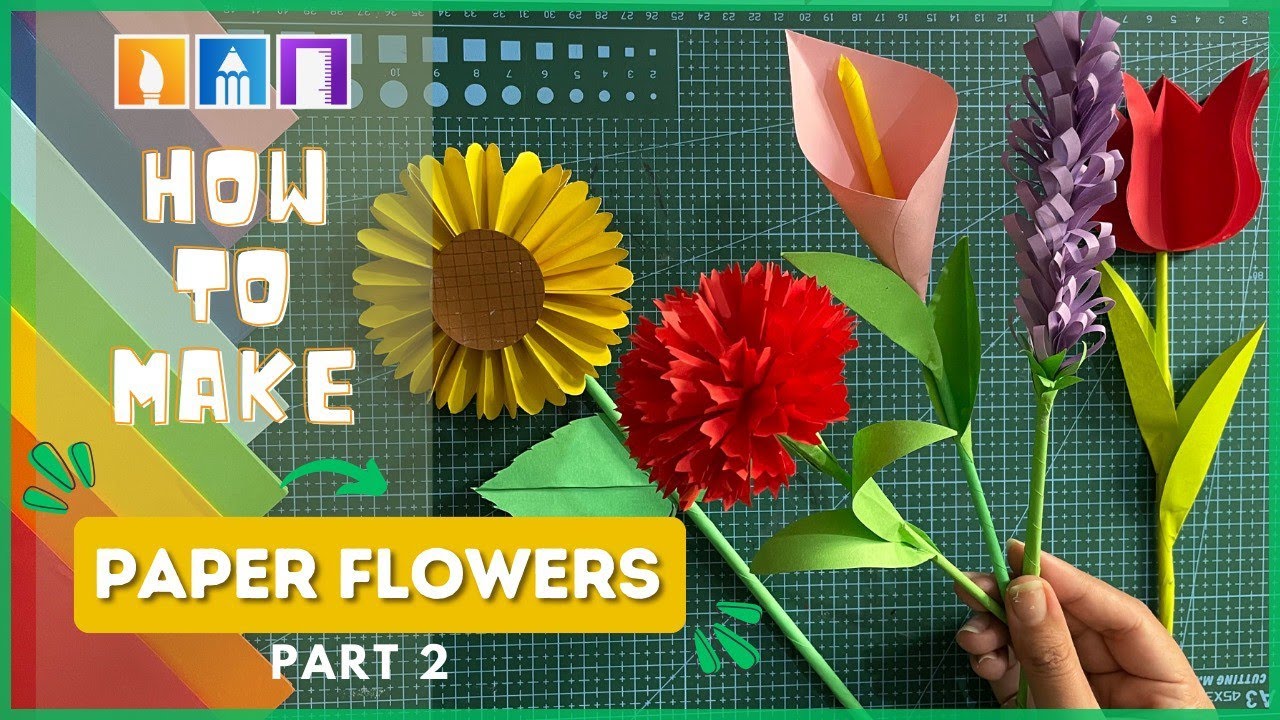 Flower Crafts For Preschoolers | Fun Spring Crafts For Kids | How to make Easy Paper Flowers