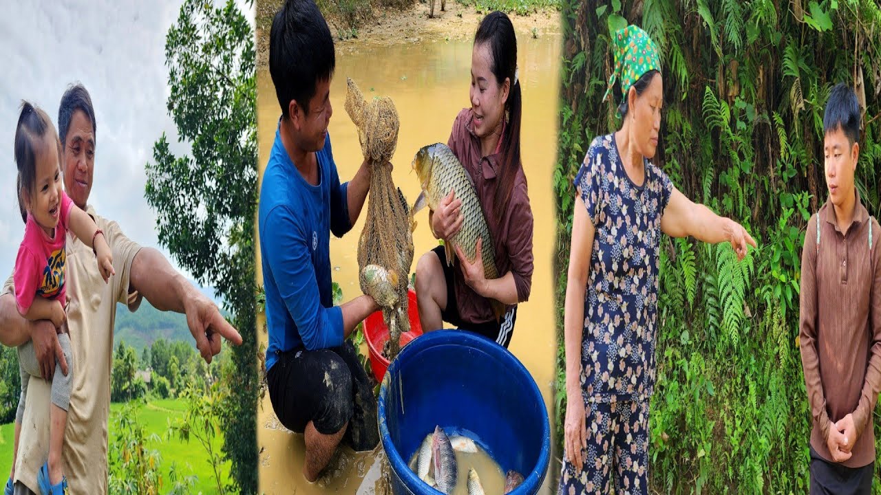 75 Days: Huong followed Hung to visit his parents, Catch fish, Cooking, Buy a new shirt for San San.