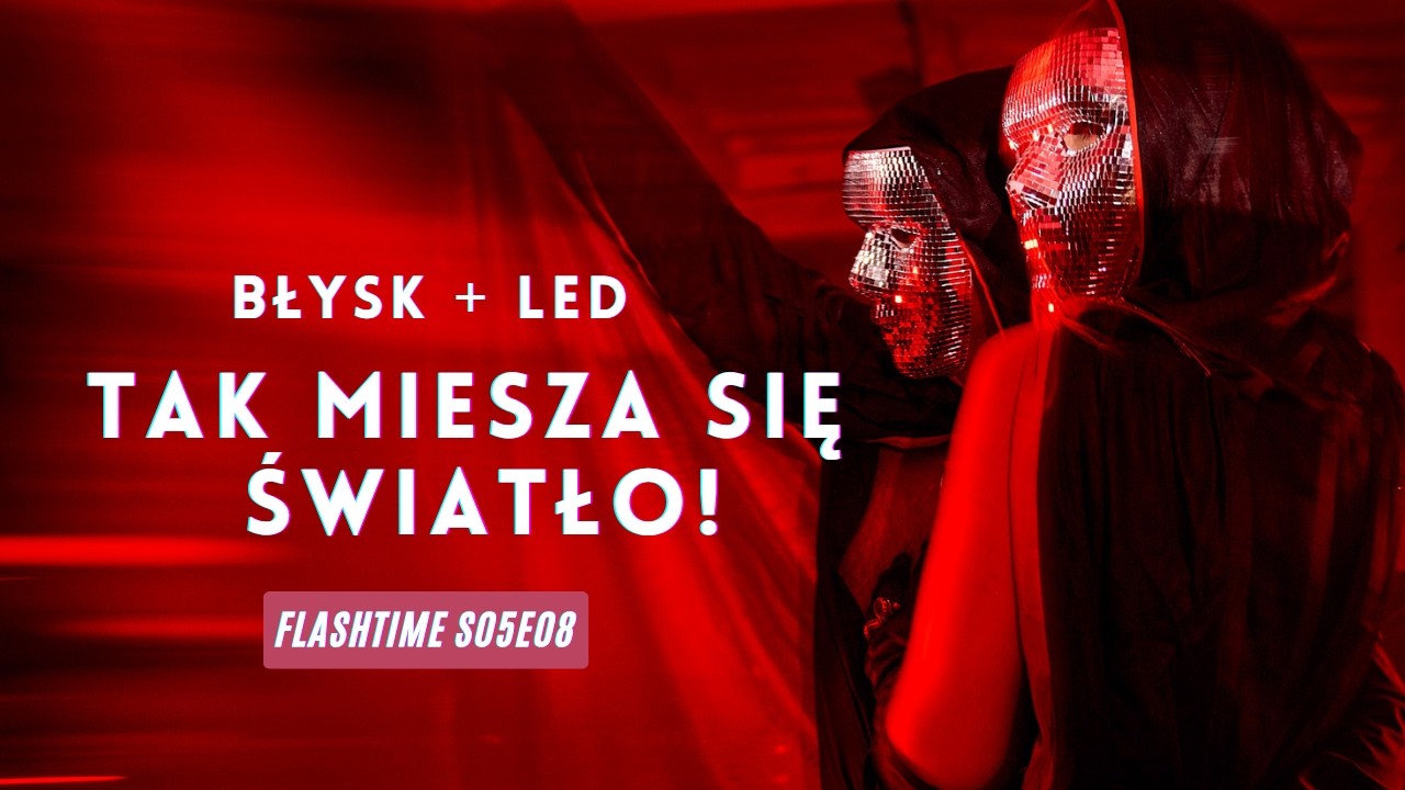 Mieszamy światło LED z błyskiem podczas sesji w stylu Halloween.