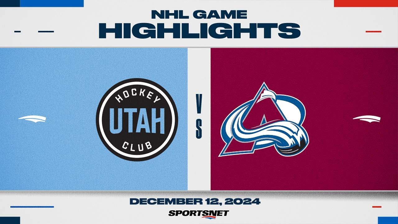 NHL Highlights | Utah HC vs. Avalanche - December 12, 2024
