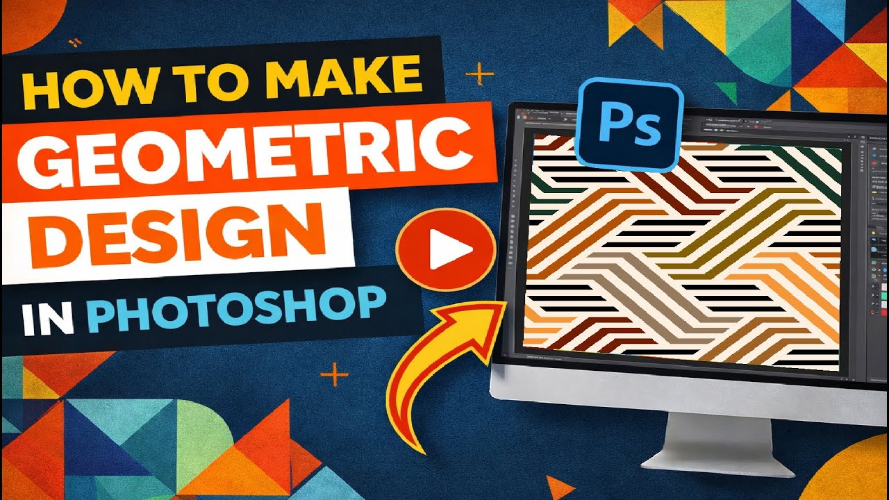 How to create geometric pattern in photoshop| Textile Designing | Photoshop Tutorial