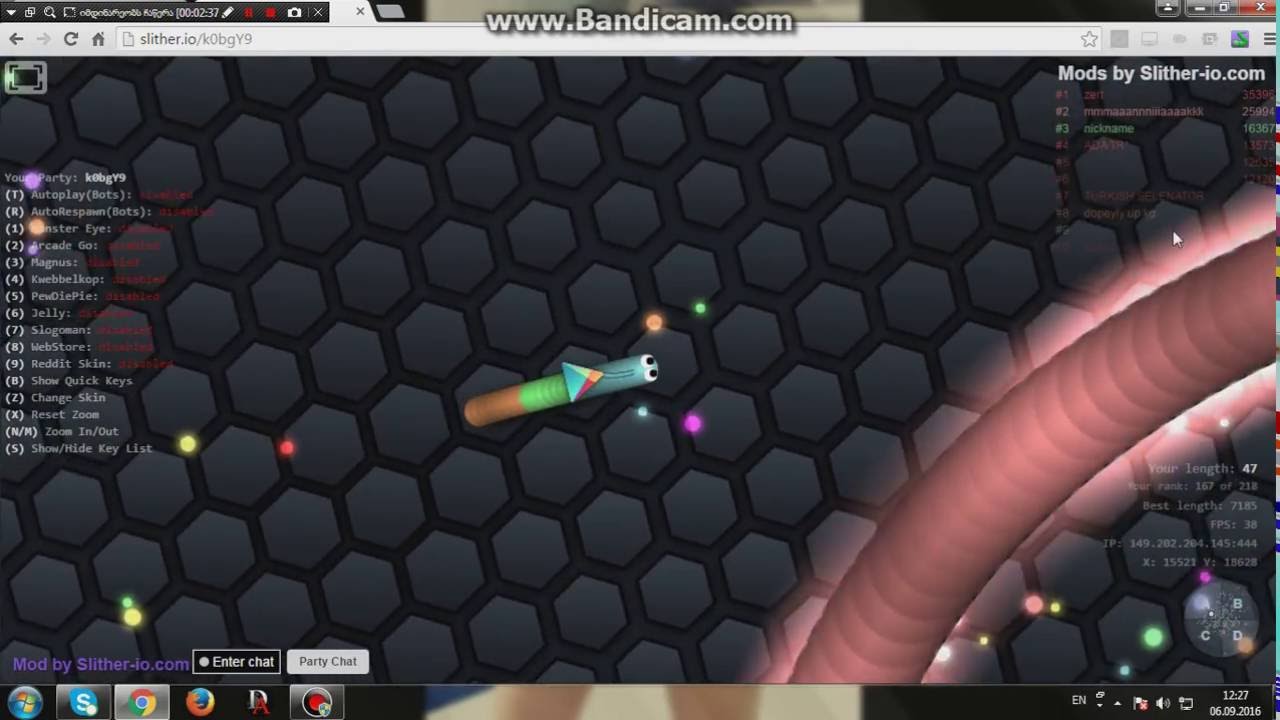 slither.io axali modebit