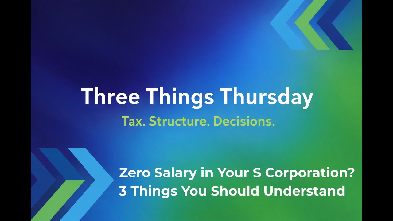 Zero Salary in Your S Corporation? 3 Things You Should Understand