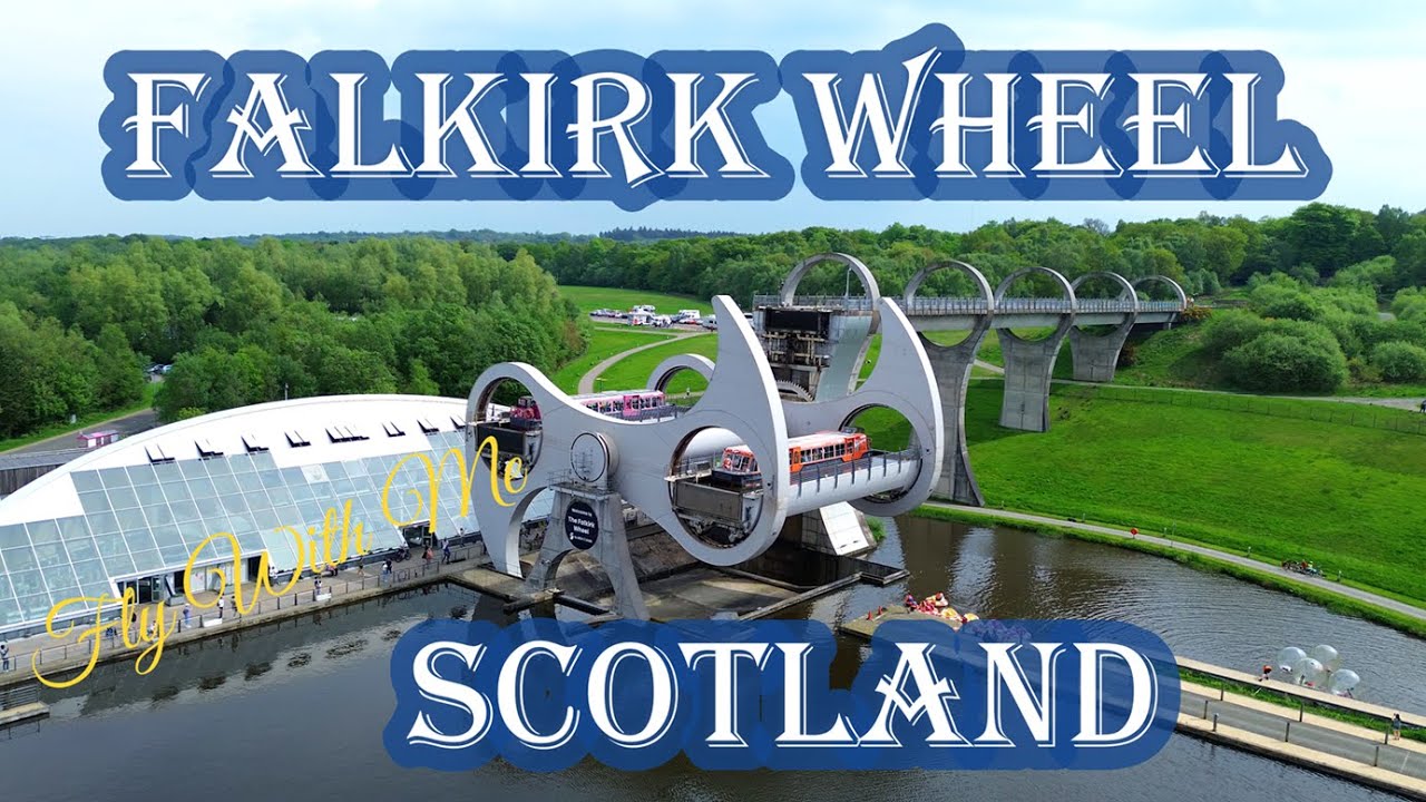 Falkirk Wheel Scotland drone video DJI Mini3