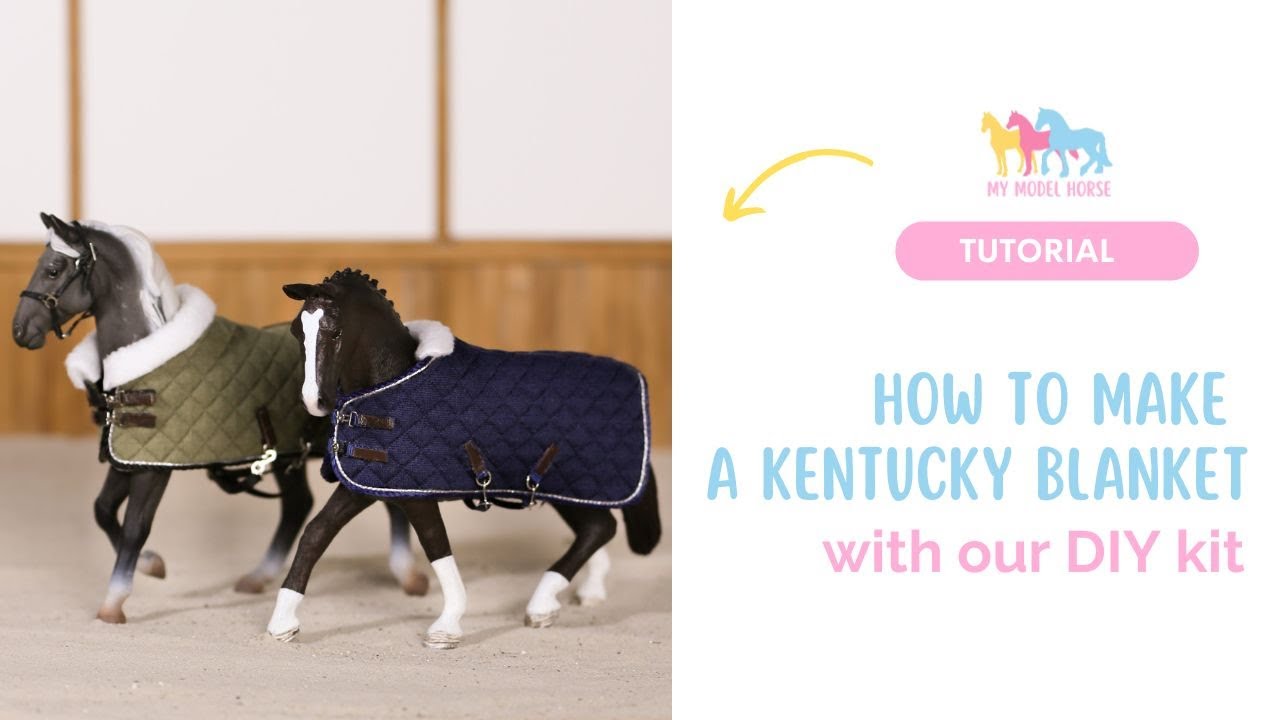 How to make a kentucky stable Blanket for Schleich & Breyer horses #schleich #breyerhorses #tutorial