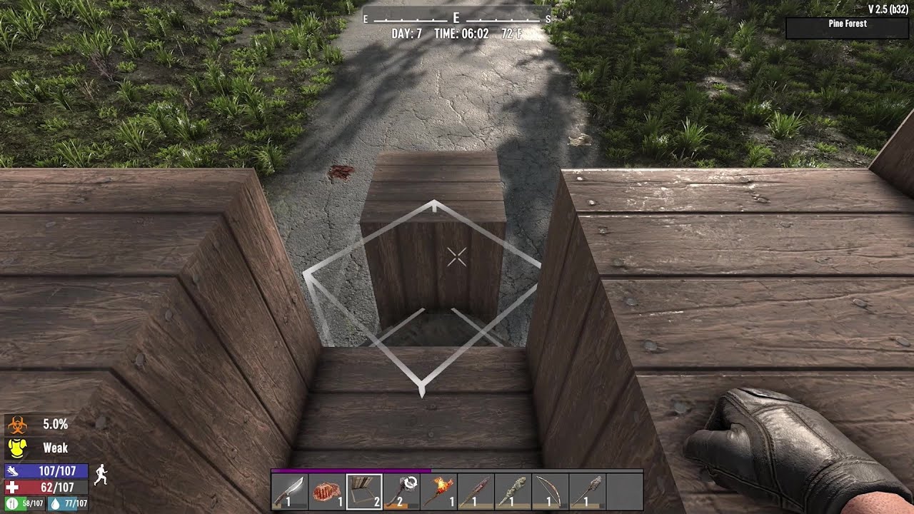 7 Days To Die Server Part 6 First Hoard Base