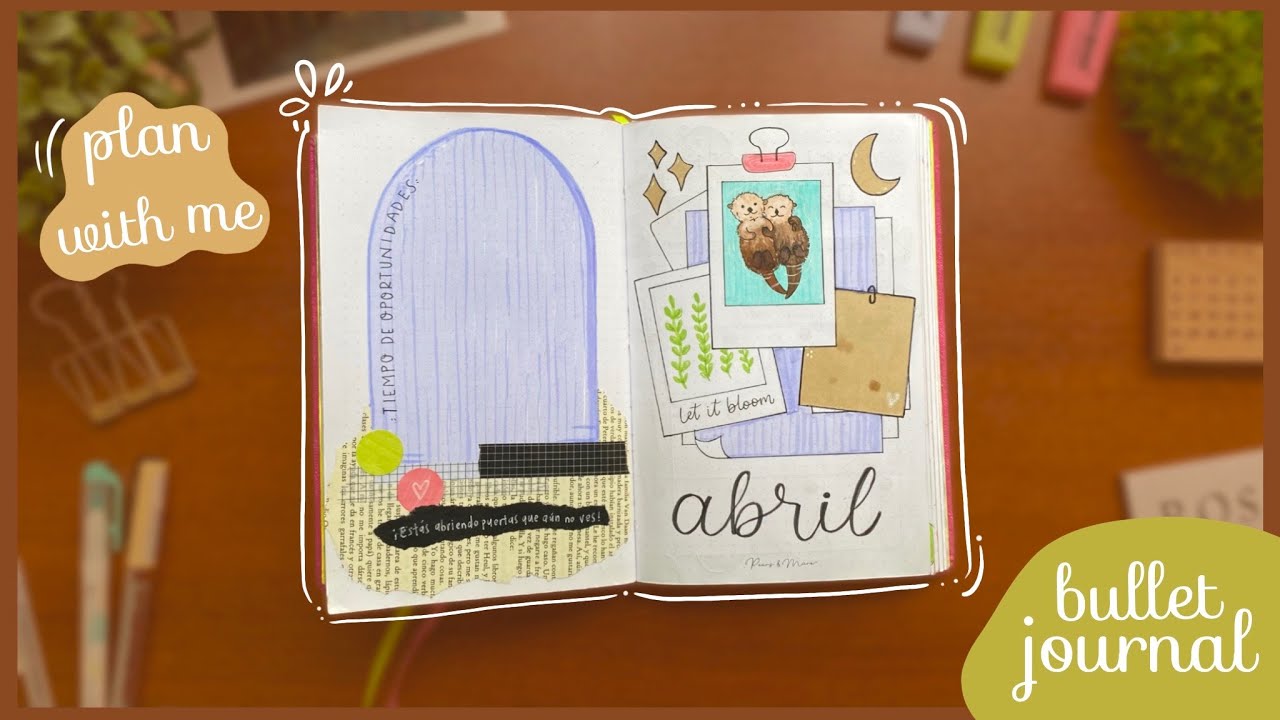 ¡Nuevo mes! ¡Nueva planeación! 💫🦦💓 Bullet Journal abril 🌿