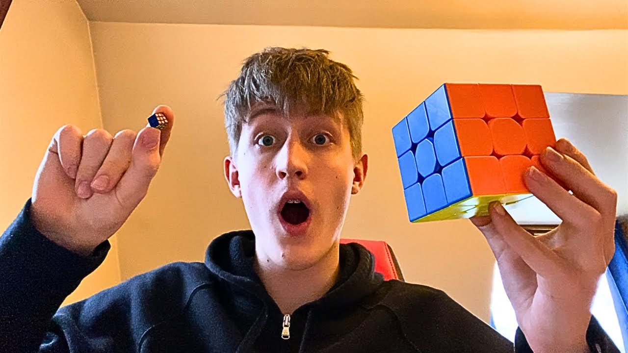 BIGGEST vs. smallest Rubik’s cubes! 