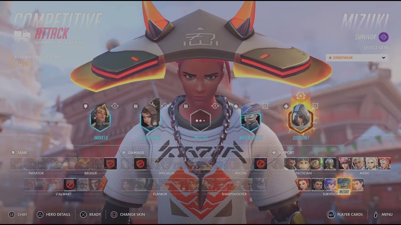 Hope comp is ready for a win as the new support heros (Jetpack Cat and Mizuki) in Overwatch