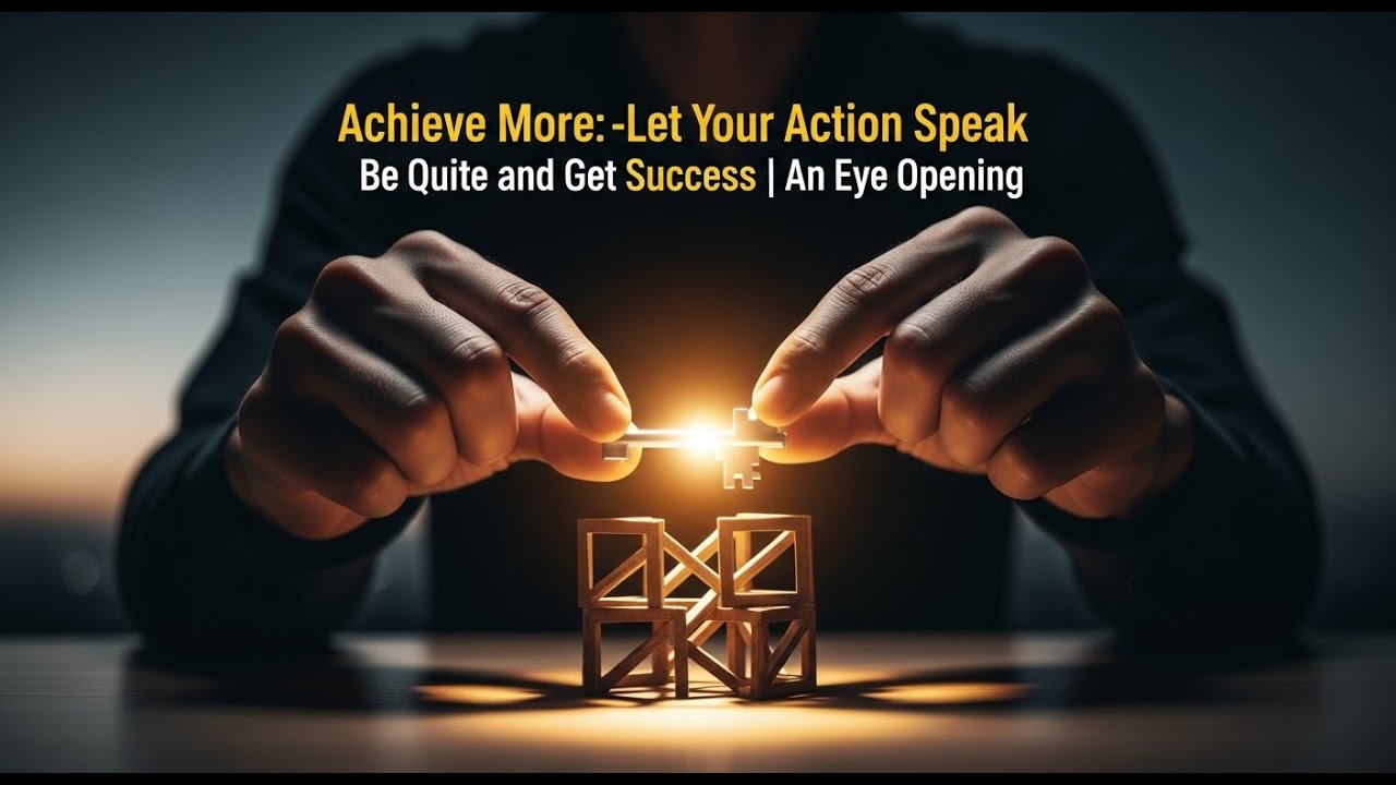 "Achieve More: -Let Your Action Speak | Be Quite and Get Success | An Eye Opening"