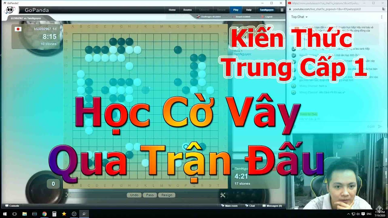 Học Cờ Vây Qua Trận Đấu #1 - Kiến Thức Trung Cấp 1