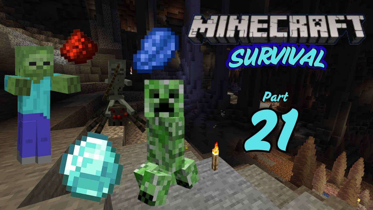We went CAVING and found a lot of LOOT in Minecraft (Part 21)