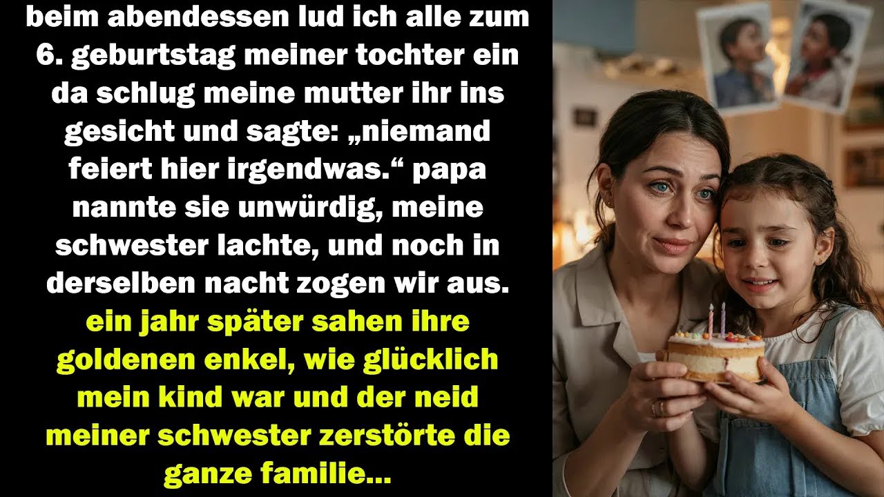 meine mutter schlug meine tochter wegen einer geburtstagseinladung wir zogen noch in der nacht aus.