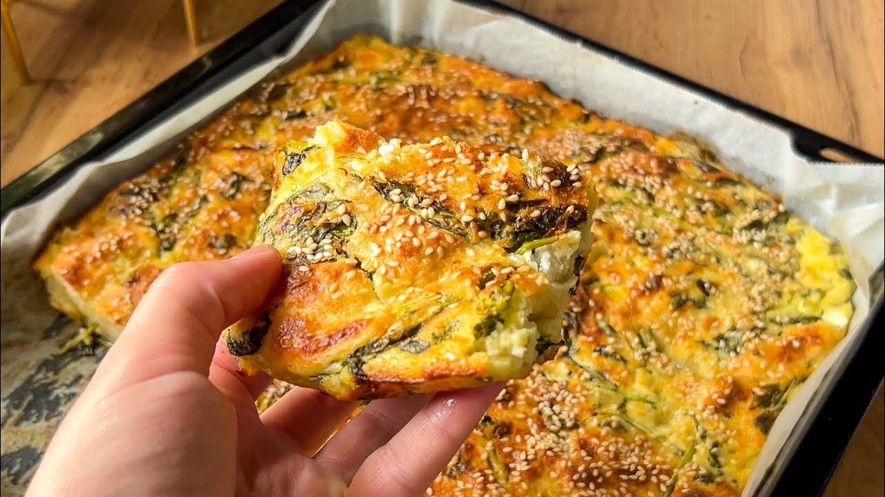 KO MOŽE DA ODOLI 🤤 PITA OD SPANAĆA I MLADOG LUKA❤️MIRIŠE CELA KUĆA 🥰Spinach and Onion Pie