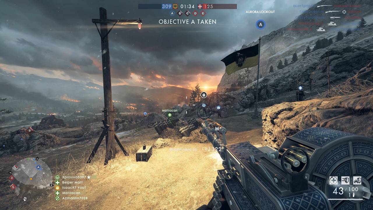 Battlefield 1: Conquest Assault gameplay (No Commentary)