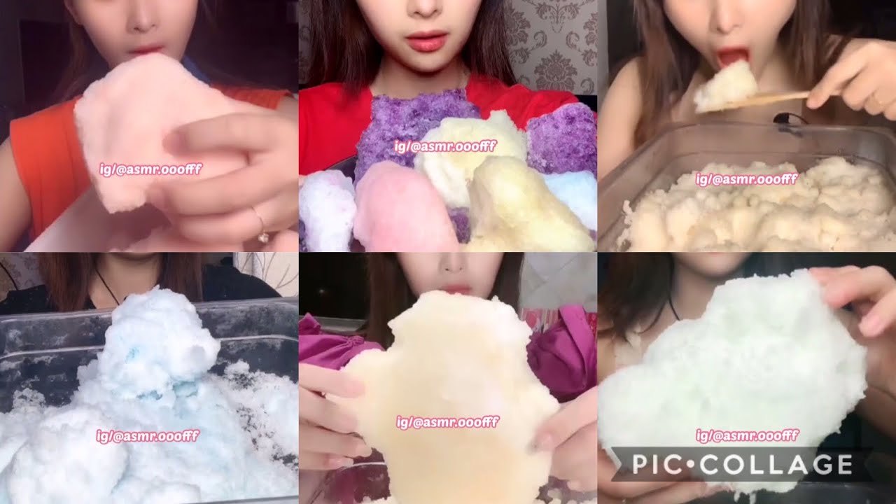 ONLY BITES! Her squeaky and crunchy ice eating asmr🤤❄️