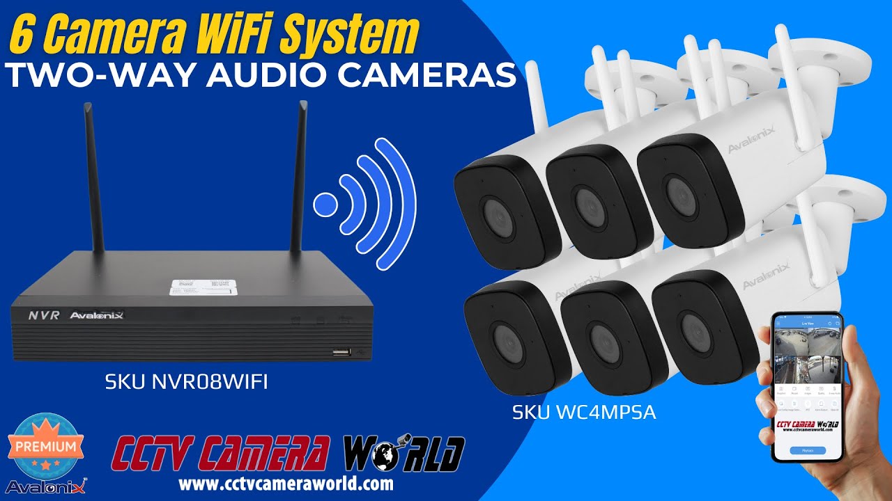 6 Camera Wireless Security System with Two-Way Audio