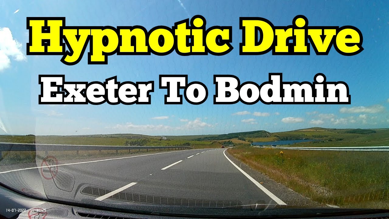 Highway hypnosis - relaxing drive on A30 Exeter to Bodmin