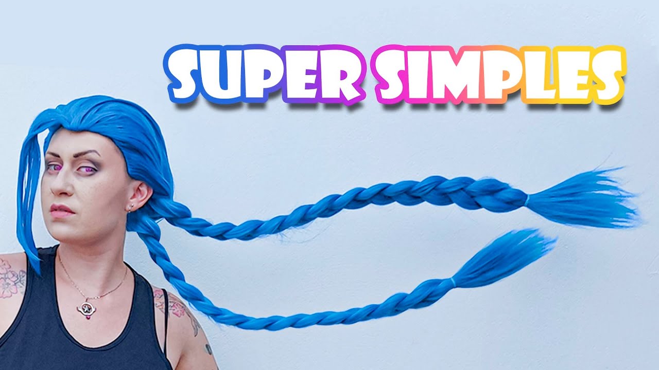 Como Estilizar a Peruca da Jinx Arcane | Tutorial Cosplay | Customizando Peruca