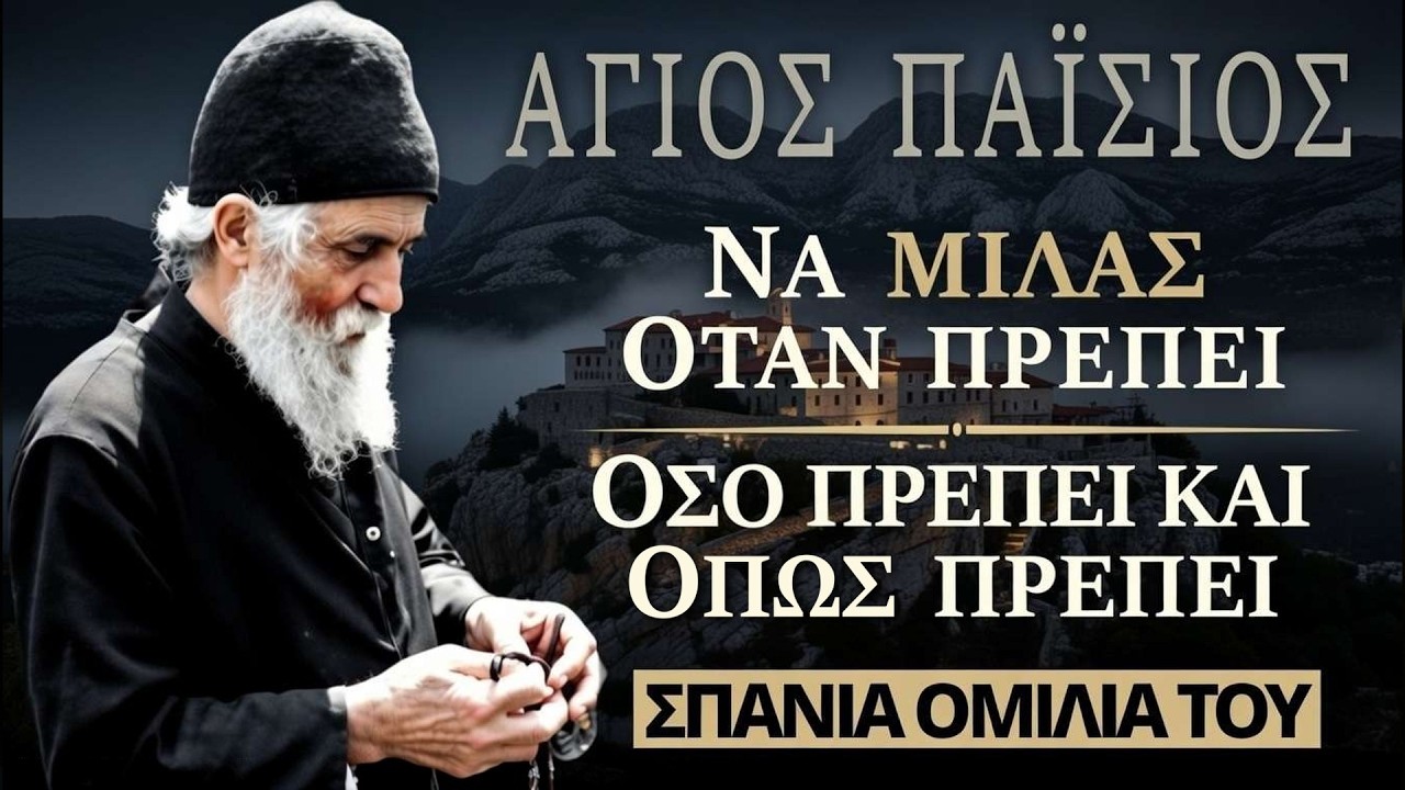 «Θα υπάρξει θλίψις… Μη χάνετε την πίστη σας!» | Ομιλία Αγίου Παϊσίου