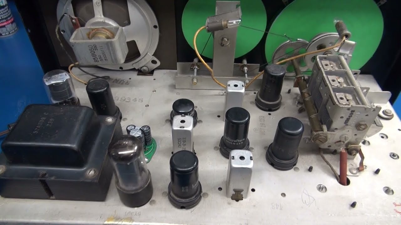 How to repair vintage Hallicrafters S-40B tube receiver IF can transformer silver mica disease
