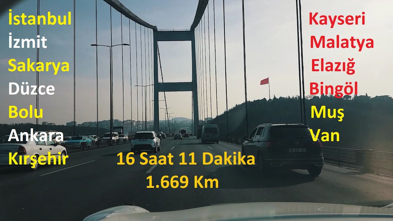 İstanbul Kayseri Van Yolculuğu (Altyazılar açıksa konum bilgisi görünür)