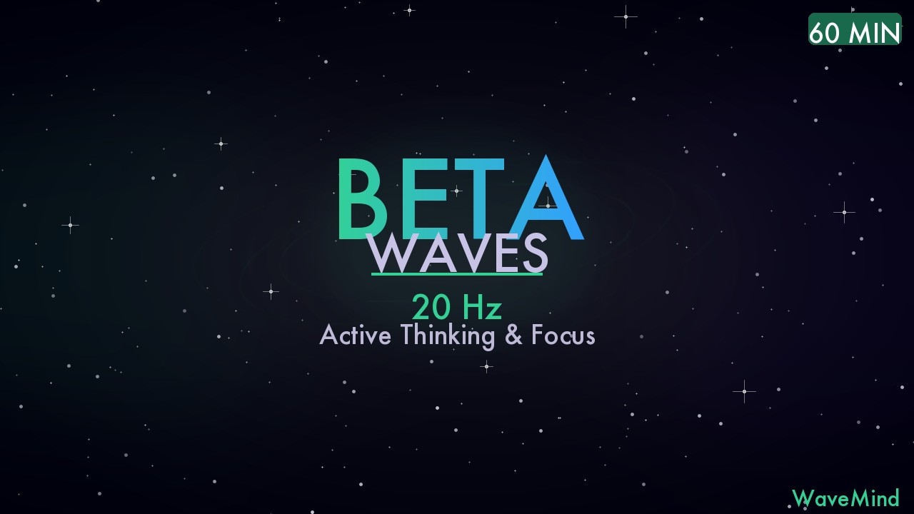 Study Music | 20 Hz Beta Waves Binaural Beats | Focus & Brain Power | 1 Hour | No Ads