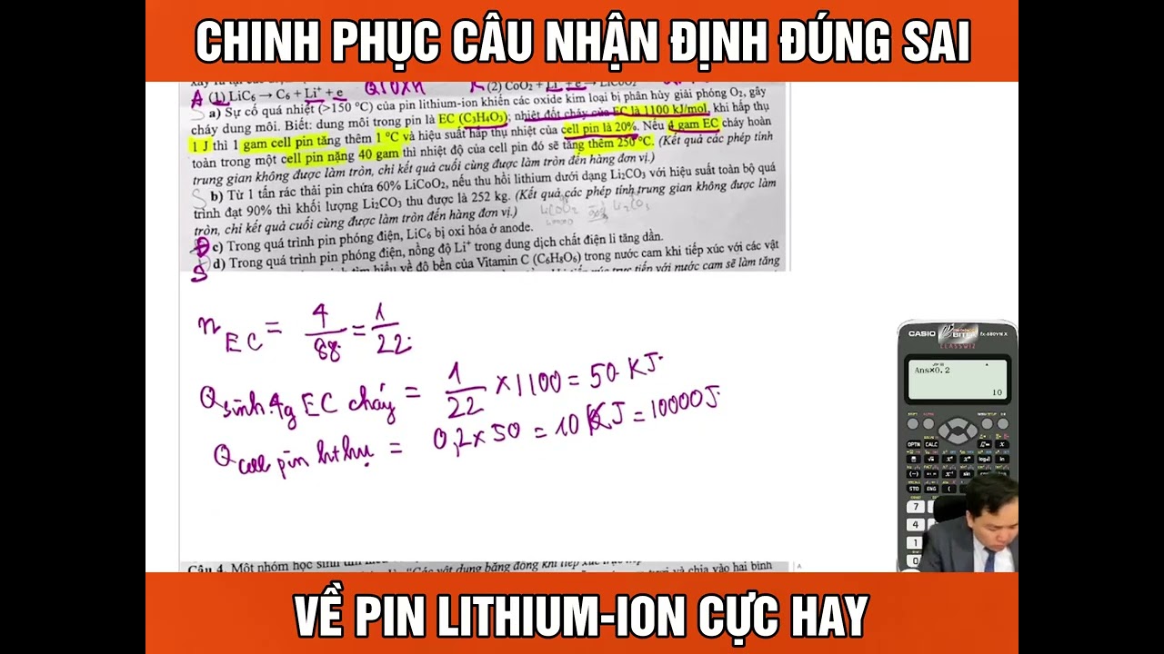 [VDC] - Pin lithium-ion, thành tựu nhận giải Nobel Hóa học năm 2019, hoạt động dựa trên sự di chuyển