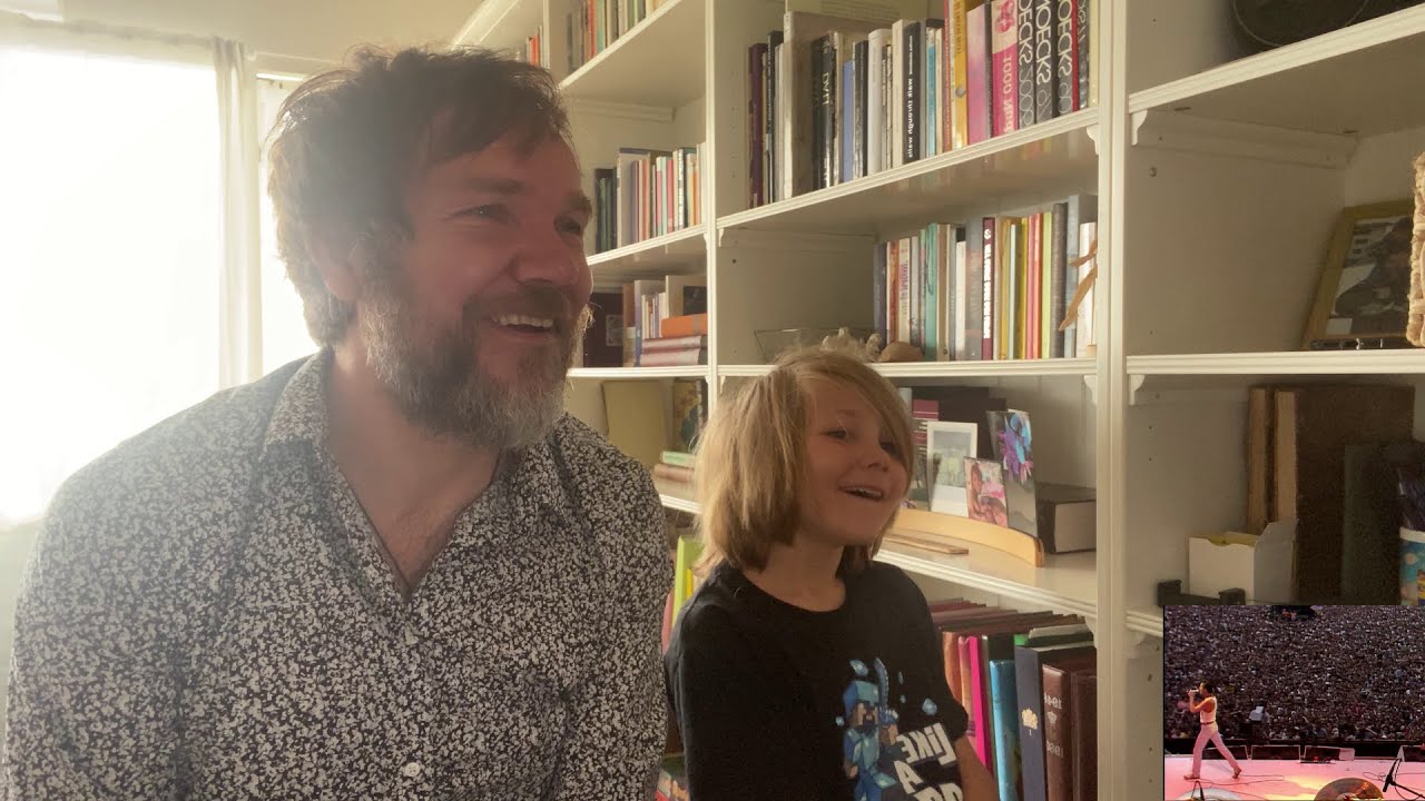 QUEEN - LIVE AID Radio Gaga REACTION father and son of 8 years old