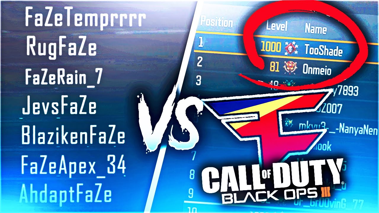 BLACK OPS 3 FAZE CLAN SNIPING SUBSCRIBERS vs #1 BLACK OPS 3 PLAYER ON LEADERBOARDS! (BO3 FAZE CLAN)