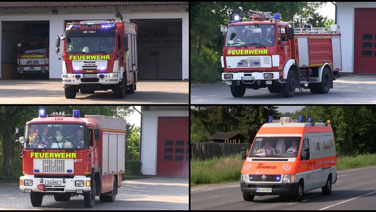 [Ankommende FFler] Freiwillige Feuerwehr Messel rückt zu VU im Wald aus & SEG Johanniter