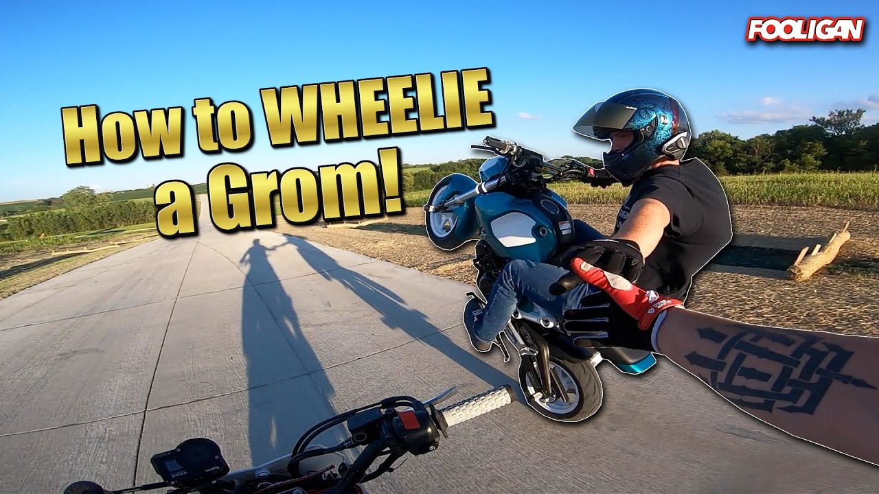 How to wheelie a Honda Grom | Pulled over at Sonic